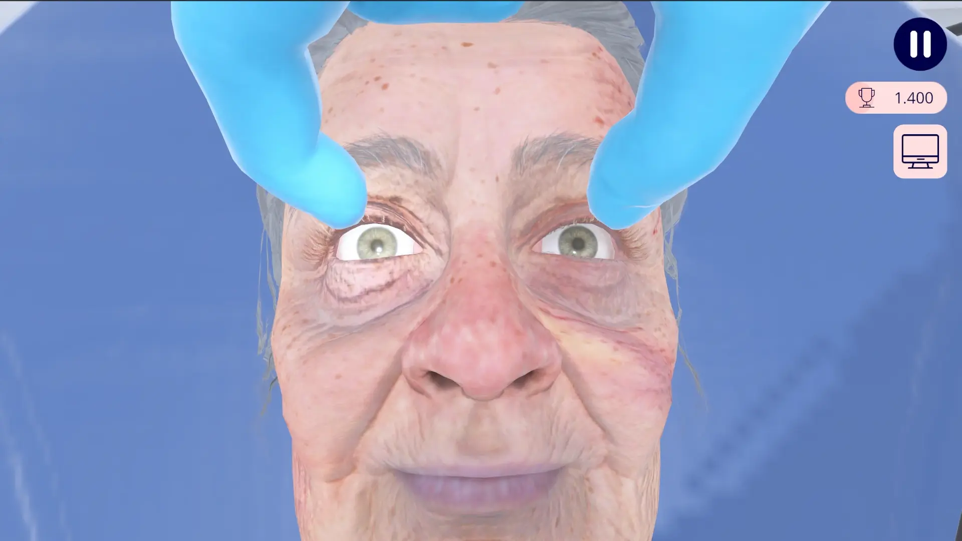 de patiënt in beeld in de realistische 3D-omgeving