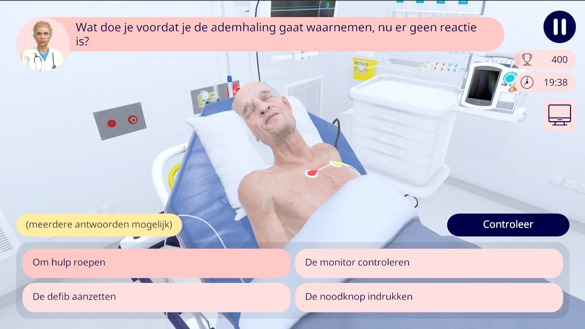 code blue, de patiënt op de behandeltafel