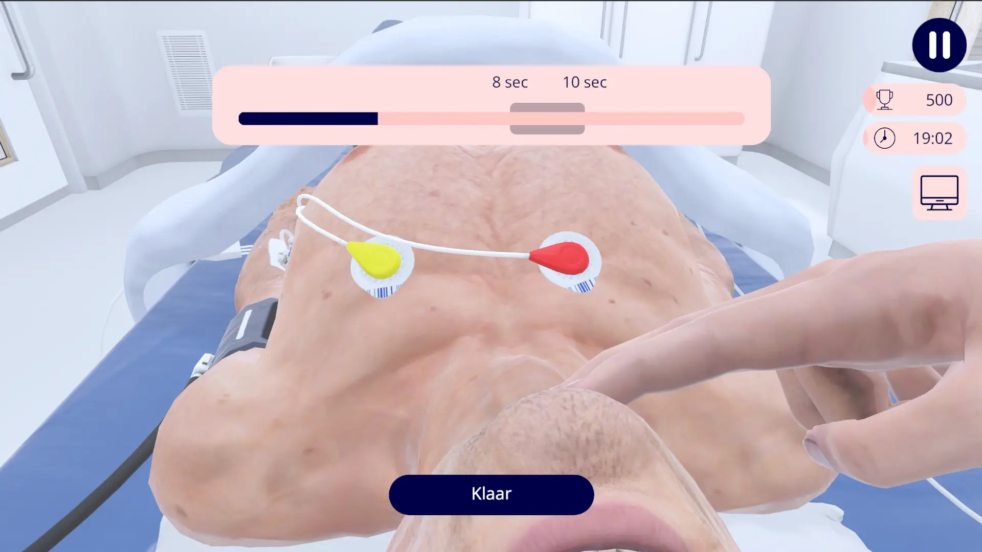 defibrillatie voorbereiden tijdens de reanimatie