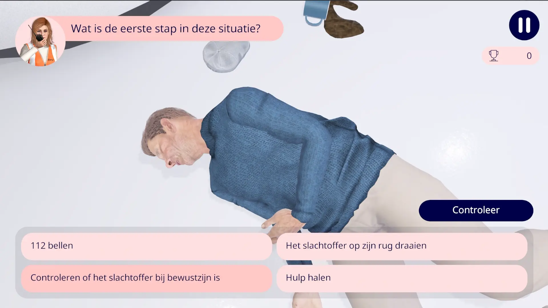 onwel geworden, de eerste seconden tellen